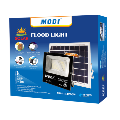 200W White Solar Flood Light