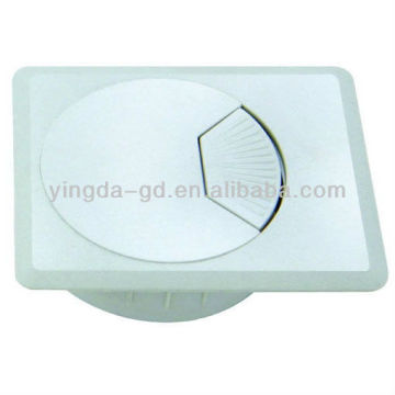 Square plastic office desk computer cable connection boxes YD-XH09