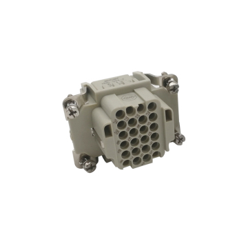 High 24 pole count mini heavy duty connector