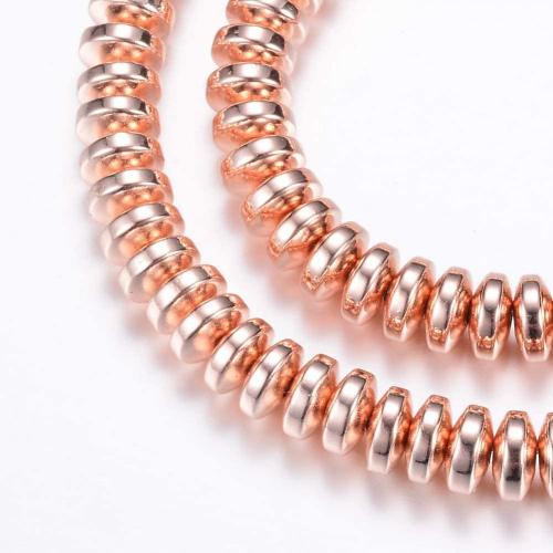 Rose gold metal strung beads spacer beads 88pcs