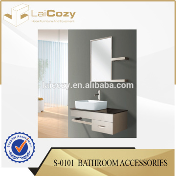 Hotel bathroom magnifier mirror with cabinet/simply bathroom mirror/ wall-mounted magnifying mirror