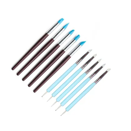 Silicone Clay Sculpting Tool Set - 10Pcs Modeling Dotting Tool for Pottery and Art Crafts
