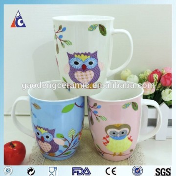 2015 owl pattern ceramic tea cups