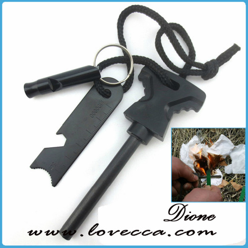 Survival Magnesium Flint Stone Fire Starter Lighter Kit, High Quality