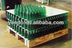 High density corrugated plastic layer pad for bottle
