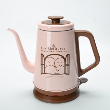 1L Pour Over Coffee Electric Kettle with Dry Protection - Stainless Steel Japanese Gooseneck Kettle for Tea and Coffee