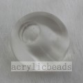 Transparent frosted round beads with big through hole 