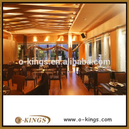 Hotel restaurant chair booth seating and table set