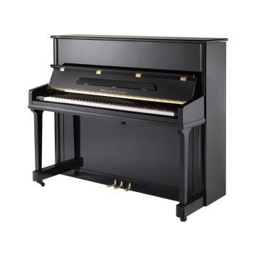 WILLIAMSAMES S5 Upright Piano Black Polished Home 125cm Acoustic Piano