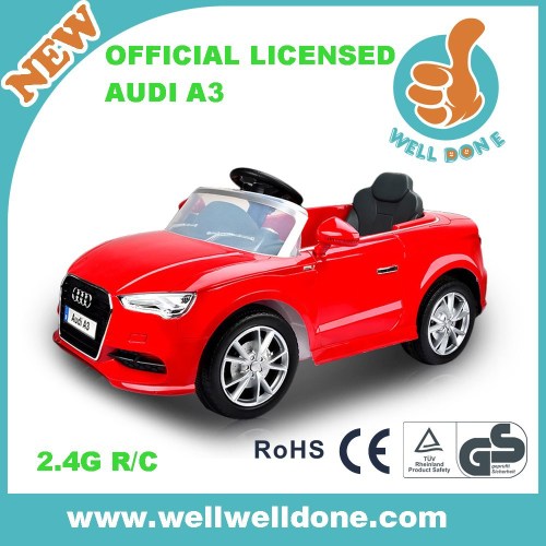 Licensed 2015 newest kids ride on car Audi A3 with R/C and LED lights