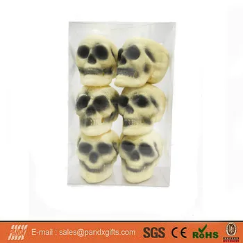 New Design Halloween Small Skull head 6pcs Cylinder for decoration