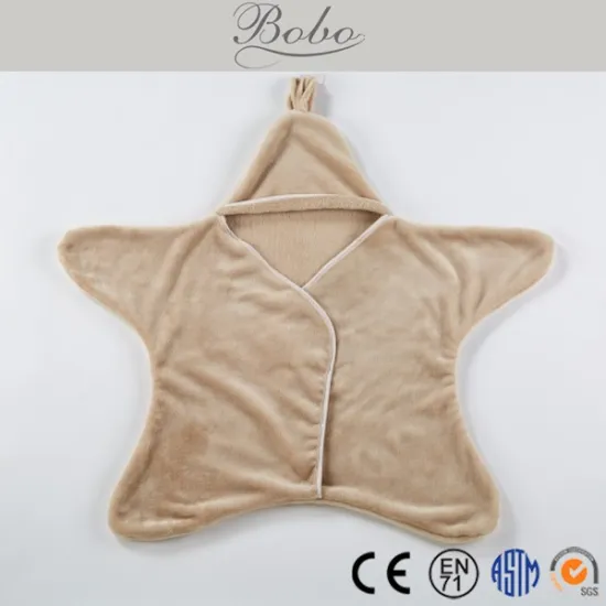 Top sale super soft swaddle baby blanket with star shape