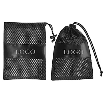 Customized Logo Small Drawstring Polyester Mesh Gift Bags
