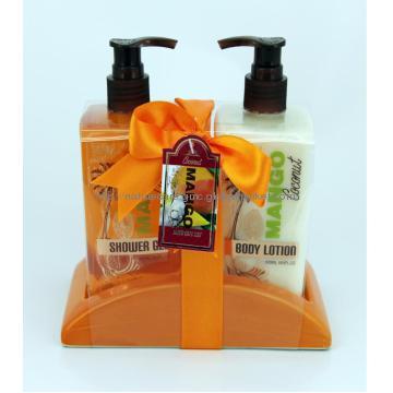 MANGO&Coconut Body Lotion Sets  in ceramic dish, of ISO22716 Approval