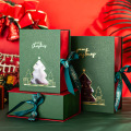 Custom Book Shaped Paper Christmas Gift Magnetic Box