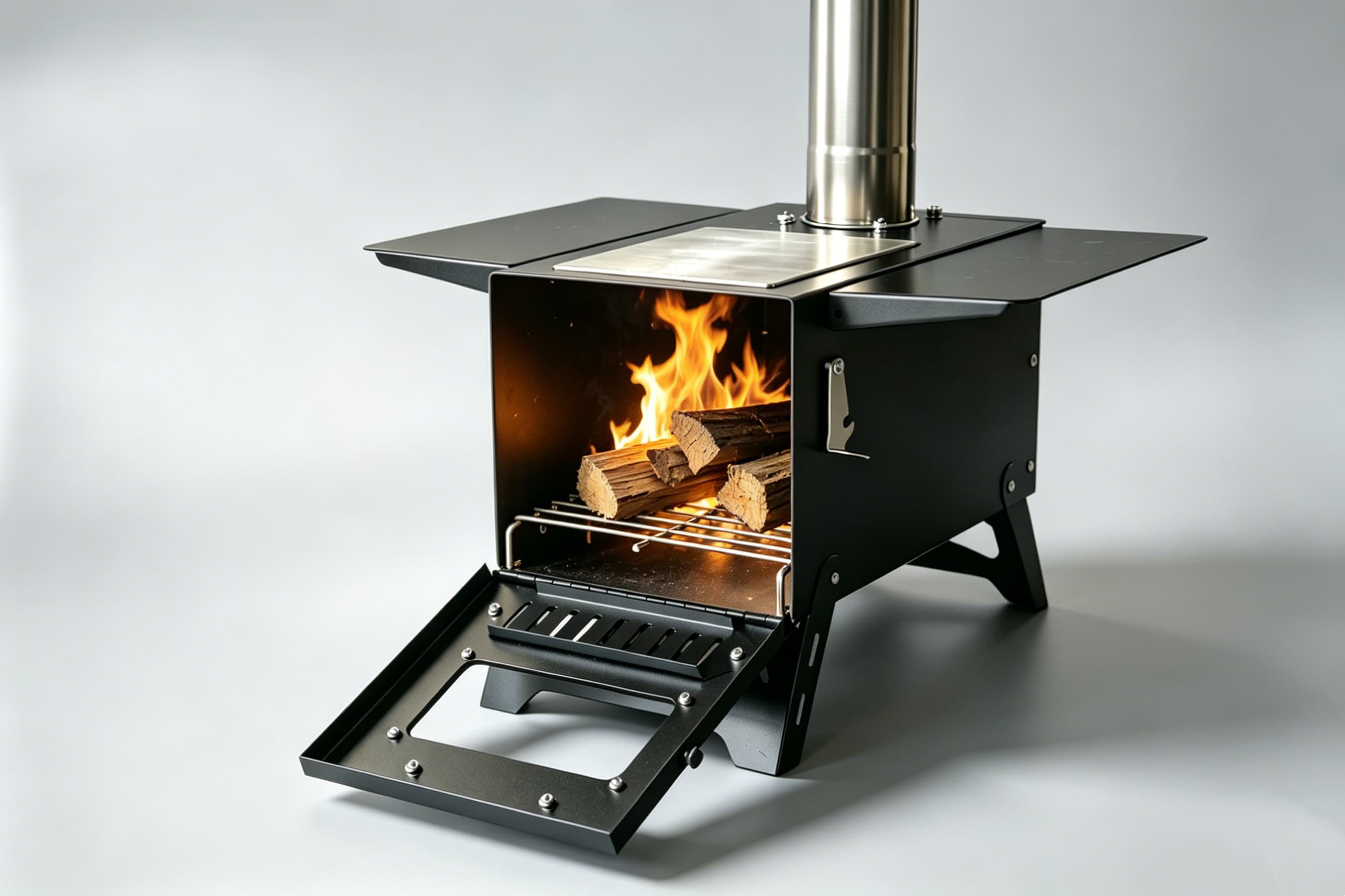 Burning Camp Stove