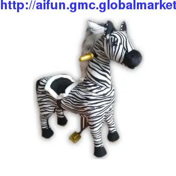 ride on horse Ride on plush toy Ride on Zebra  race in Savanna