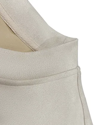 Khaki casual sweatshirt without hat