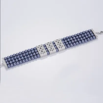 Ocean Blue Four Layers Pearl Bracelet