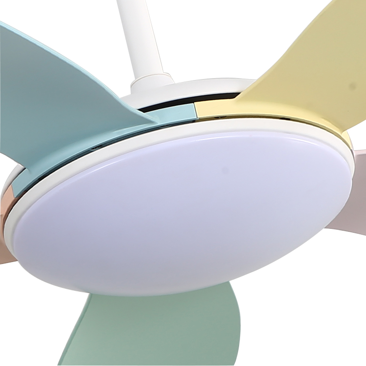 Color ceiling lamp fan for children's room