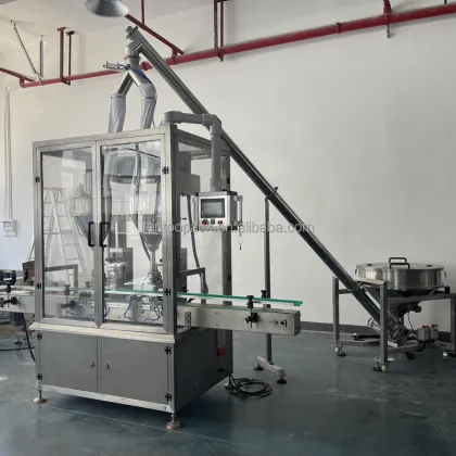 Automatic Jar Bottle Vial Filling Machine for Glitter Cosmetics and Loose Powder