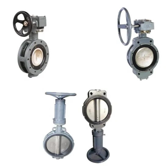 Pneumatic Actuator for Marine Ship Butterfly Valves with Center-pivoted Wafer Screw Driven Double Eccentric Clamp Flange