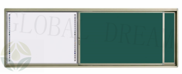 interactive whiteboard with sliding green board