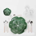 Green cabbage plate petal ceramic tableware