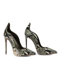 Elegant Women's Snake Print Heels