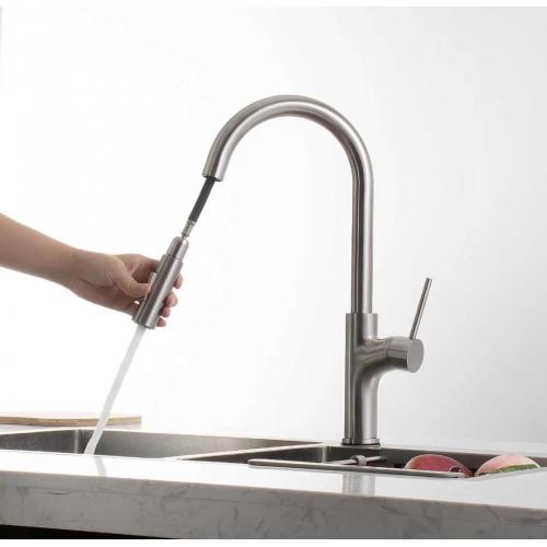 Stainless Steel Pull-out Flexible Hose Kitchen Faucet