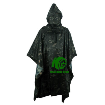 เสื้อกันฝนมอเตอร์ไซค์กันน้ำ: Pu Poncho ทัศนวิสัยทัศนวิสัยสูง