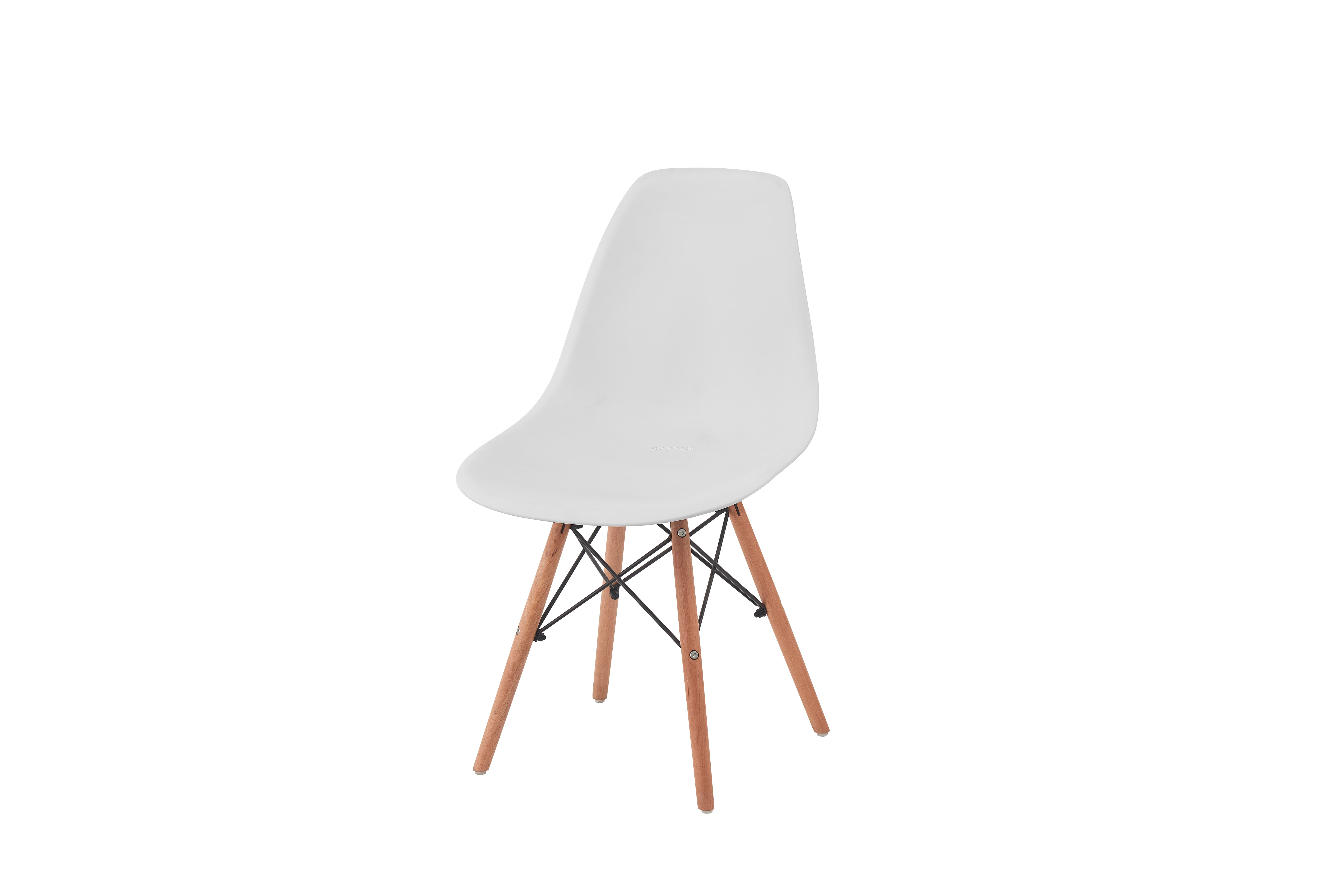 Plastic Chiar Modern Dining Chiars con patas de madera