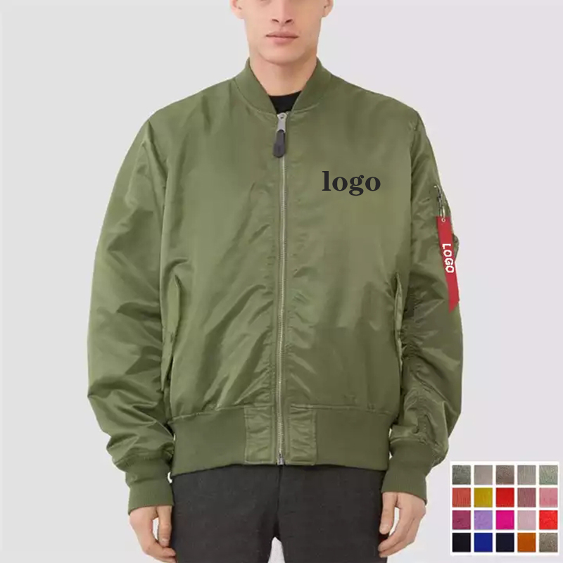 Jaqueta de bombardeiro masculino personalizada