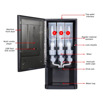 Automatic Coffee Vending Machine for Hot and Iced Coffee Advertising