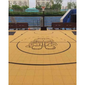 SES elastic modular court tile sports surface for basketball