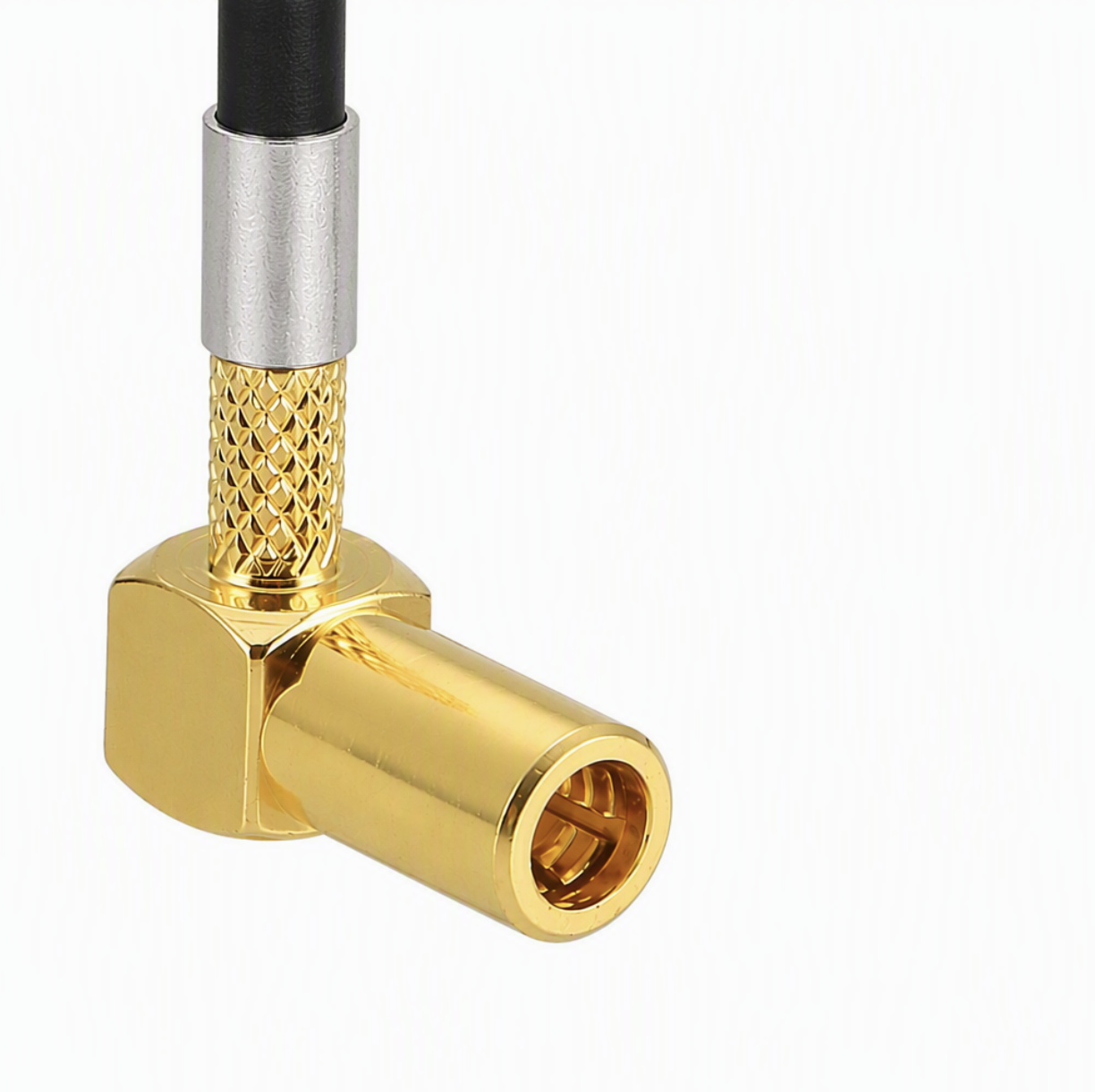 Connettore RF SMB con cavo coassiale assemblato per applicazioni di comunicazione wireless SMB RF connector with coaxial cable assembly for wireless communication applications