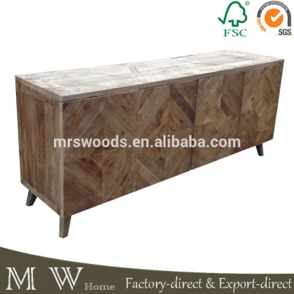 reclaimed wood sideboard, elm wood furniture, recycled elm sideboard