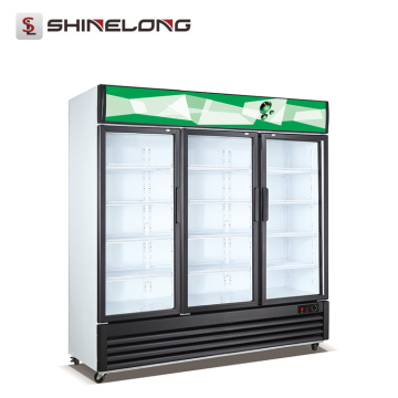 Commercial glass door merchandiser Soft Drink Display Refrigerator