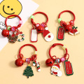 Botu Custom Cartoon Christmas Keychain Wholesale Kulomui Kitty Kawaii Anime Melody Rubber Keytag Bag Pendant Xmas Gifts