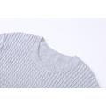 Herren Strickpullover mit Rundhalsausschnitt und Zopfmuster