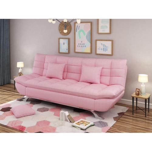 Sofá de tela plegable rosa de moda simple