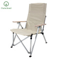 Chaise de camping pliante en aluminium extérieur