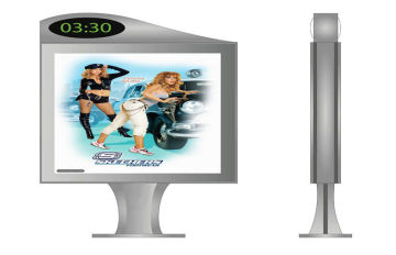 Colorfull Stainless Steel Led Scrolling Light Box Support 2 / 6 Sheet Poster