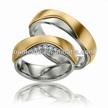 gold plated diamond bridal wedding ring sets