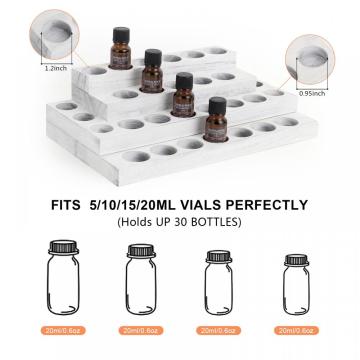 4 camadas organizador de esmalte de madeira