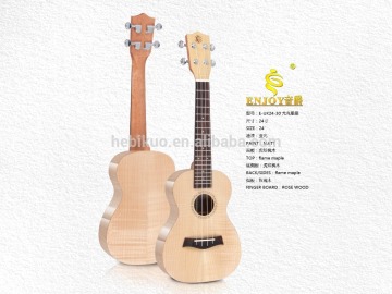 E-UK24-30 flame maple ukulele 21 inch ukulele rosewood ukulele supplier