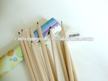 High-quality natrual wooden colour pencils for Kids
