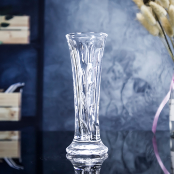 Hot Sell New Design Clear Glass 6 Inch Mini Decorative Crystal Flower Vase