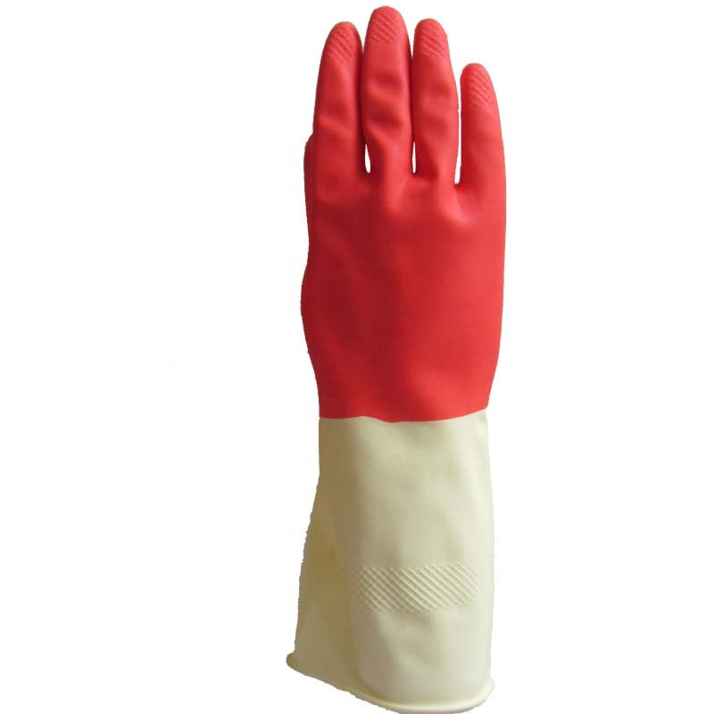 Bicolor Latex Household Gloves Jpg