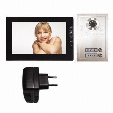 Wired Video Door Phone/Video Villa Set, Outdoor + Monitor + Power Supply